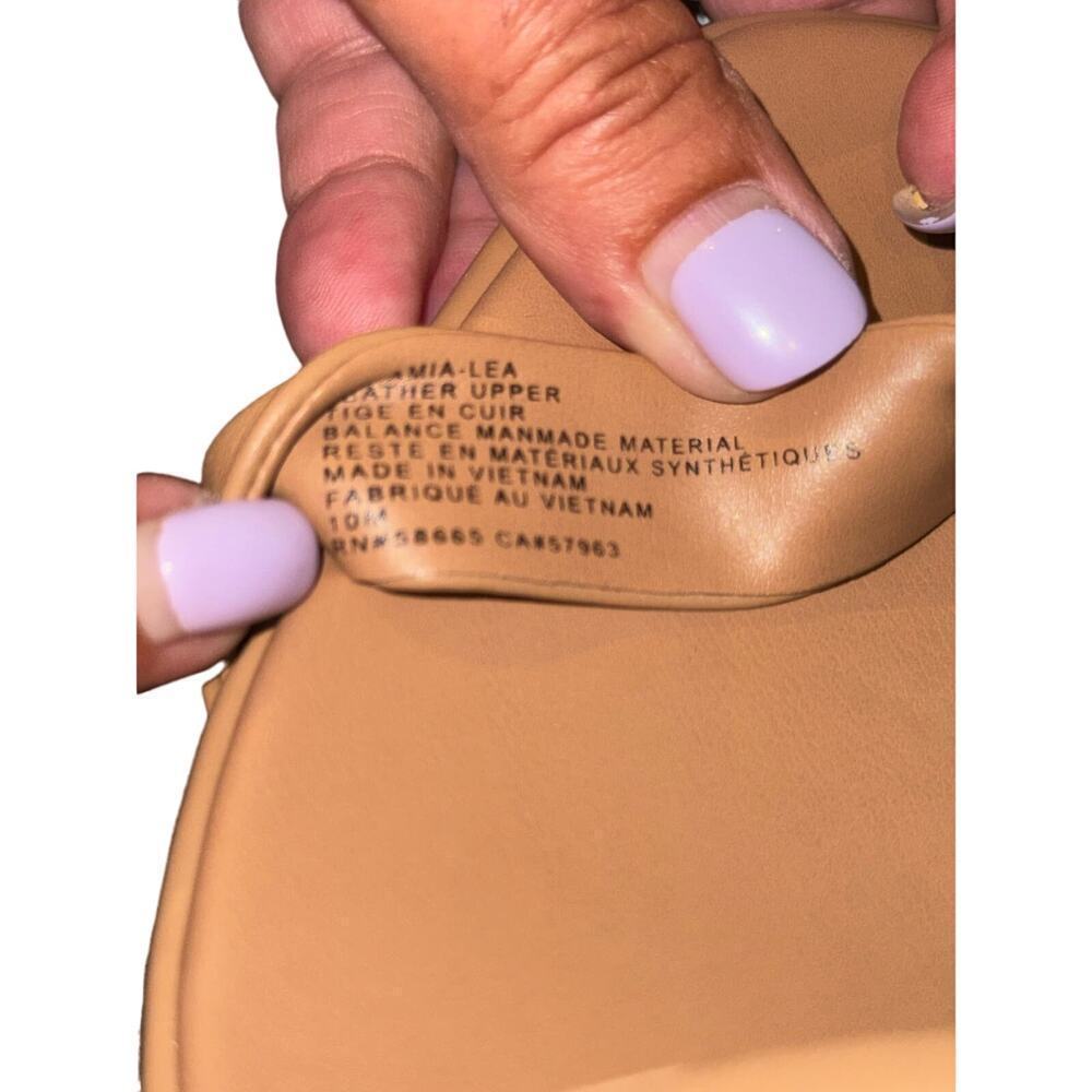 Caslon Tan Leather Block Heel Mule Sandals Open Toe Slide Size 10 NWOB - Picture 6 of 7